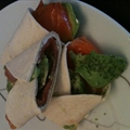 Smoked salmon tortilla role