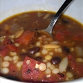Soup- Black Bean with Israeli Couscous