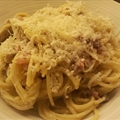 Spaghetti Carbonara with chicken