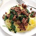 Rachel Ray's Spaghetti Squash with Sausage and Greens