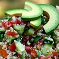 Spicy Quinoa, Cucumber, and Tomato Salad