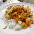 Spicy Rosemary Chicken and Bell Pepper stir-fry