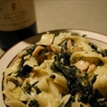 Spinach and Smoked Salmon Fettucine
