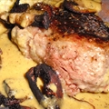 Steak Au Poivre with Mustard Shallot Sauce
