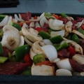 Steak tips with onions and peppers