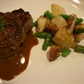 Steaks with Caramel-Brandy Sauce