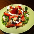 Strawberry and goat cheese salad