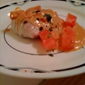 Striped Bass (Rockfish) with Tomato Basil Cream Sauce