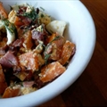 Sweet potato, bacon, and egg salad