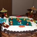 Swimming pool cake
