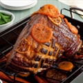 Tangerine-Glazed Easter Ham With Baby Carrots