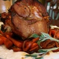 Tangerine-glazed Easter Ham with Baby Carrots