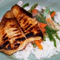 Teriyaki Orange Roughy with Stir-Fried Veggies and Rice