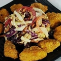 Thai Peanut Slaw with Popcorn Chicken
