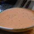 Tomato Soup w/ Sweet Peanut Butter Sauce
