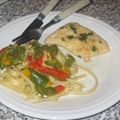 Triple Pepper Fettuccine Recipe