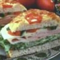 Turkey Focaccia Sandwich with Basil Salsa