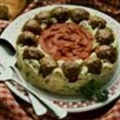 Turkey Meatballs in a Pasta Crown