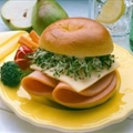 Turkey on Bagel with Sprouts