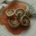 Turkey Roulade with Roasted Red Pepper Sauce