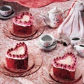 Classic Red Velvet Heart Cakes