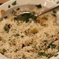 Usha's Sogi Pallao (Rice with Golden Raisins)