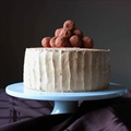 Vanilla Bean Latte Cake with Dark Chocolate Truffle