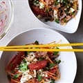 Vietnamese chicken and pink grapefruit salad