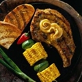 Whiskey-Pepper Chops with Molasses Butter