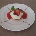 White Chocolate Mousse in Tulip Cups With Fresh Strawberries