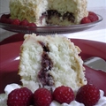 White Chocolate Raspberry Coconut Cake