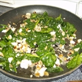 Wilted Spinach with Roasted Garlic and Walnuts
