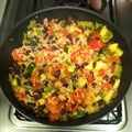 Zucchini, Black Bean and Rice Skillet 