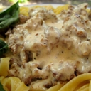 Fettuccine and Sweet Italian Sausage Alfredo