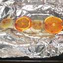 Herb Stuffed Trout with Orange And Onions - Reduced