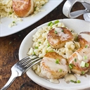 Scallops with White Wine Beurre Blanc & Lemon Orzo