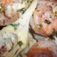 Baby Artichokes and Large Shrimp