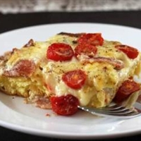 Bacon and Egg Casserole With Tomatoes