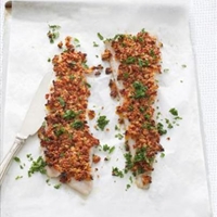 TasteMag: Baked Hake with Sundried Tomatoes and Parmesan Crust