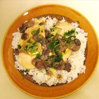 Baked Lemon Chicken with Mushroom Sauce
