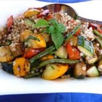 Basil Roasted Vegetables over Couscous (1+) Basil Roasted Vegetables over Couscous (1+)