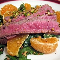 Beef And Orange Salad with Red Onion Mustard Vinaigrette