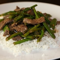 Beef, Snap Pea and Asparagus Stir-Fry