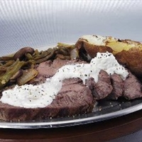 Beef Tenderloin with Garlic Horseradish Cream