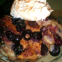 Blueberry Bagel Bread Pudding