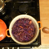 Braised Red Cabbage with Apple