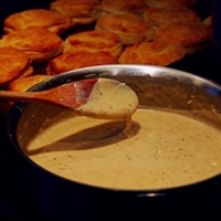 Breakfast-Style Sausage Gravy and Biscuits