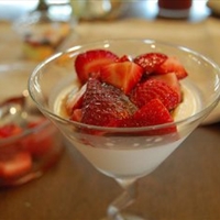 Buttermilk Panna Cotta with Strawberries Buttermilk Panna Cotta with Strawberries