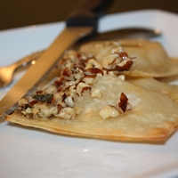 Butternut Squash, Sage, and Goat Cheese Ravioli with Hazelnut Brown-Butter Butternut Squash, Sage, and Goat Cheese Ravioli with Hazelnut Brown-Butter