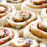 Cake Batter Cinnamon Buns
